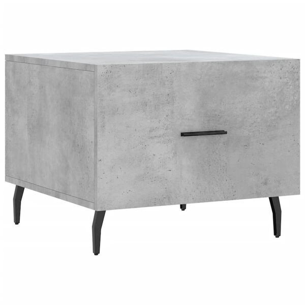 vidaXL Table basse gris béton 50x50x40 cm bois d'ingénierie