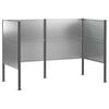 vidaXL &Eacute;cran pour poubelle 167 x 85 x 113 cm Acier galvanis&eacute; Argent&eacute;