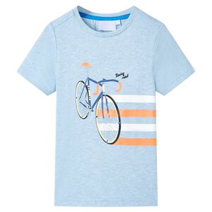 T-shirt pour enfants m&eacute;lange bleu p&acirc;le 104