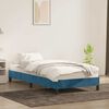 vidaXL Cadre de lit sans matelas bleu fonc&eacute; 90x220 cm velours