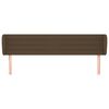 vidaXL T&ecirc;te de lit avec oreilles Marron fonc&eacute; 203x23x78/88 cm Tissu