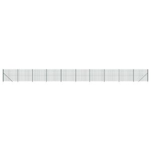 vidaXL Cl&ocirc;ture en treillis m&eacute;tallique avec bride vert 1,4x25 m