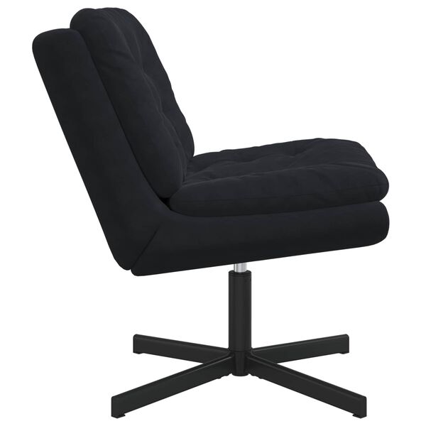 vidaXL Fauteuil relaxant pivotant Noir 63 x 75 x 76 cm Velours