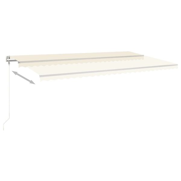 vidaXL Auvent r&eacute;tractable automatique 600x350 cm Cr&egrave;me