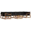 vidaXL Ensemble de canap&eacute;s d'ext&eacute;rieur 8 pcs Naturel et Noir