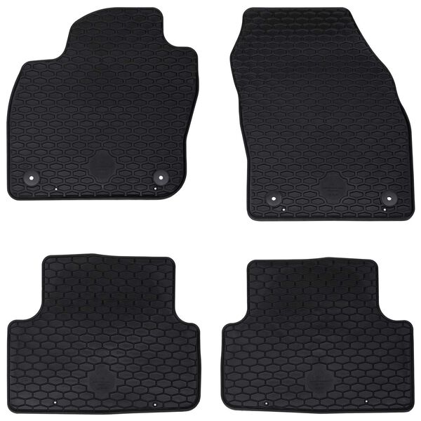 vidaXL Tapis de voiture 4 pcs Noir VW T-CROSS TPE