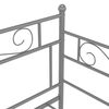 vidaXL Cadre de canapé-lit extensible sans matelas gris métal 90x200cm