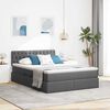 vidaXL Lit avec rangement et matelas Gris fonc&eacute; 140 x 190 cm