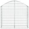 vidaXL Panier de gabions arqué 100x30x80/100 cm Fer galvanisé
