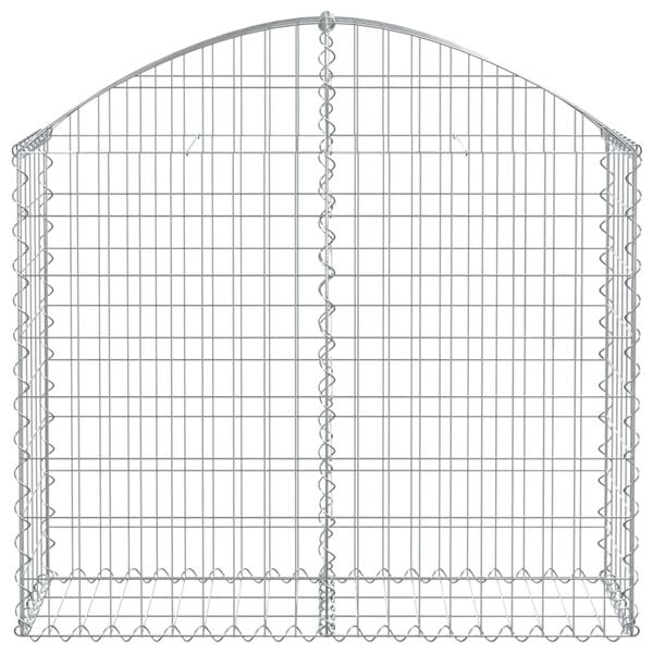 vidaXL Panier de gabions arqué 100x30x80/100 cm Fer galvanisé