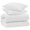 vidaXL Couette avec Oreillers avec oreiller 3 pcs Blanc Microfibre