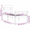 vidaXL Lit pour personne &acirc;g&eacute;e sans matelas bois massif
