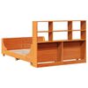 vidaXL Lit biblioth&egrave;que sans matelas cire marron 160x200cm bois massif