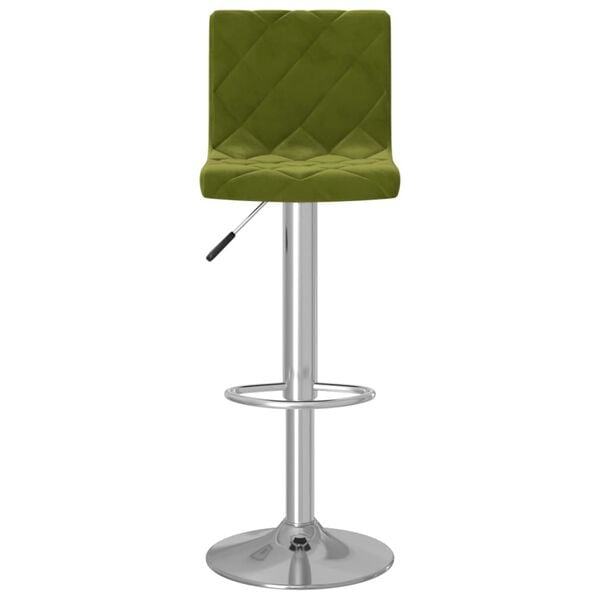 vidaXL Tabourets de bar lot de 2 vert clair velours
