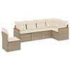 vidaXL Salon de jardin avec coussins 6 pcs beige résine tressée