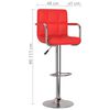vidaXL Tabourets de bar lot de 2 rouge similicuir