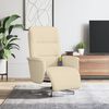 vidaXL Fauteuil inclinable de massage avec repose-pieds cr&egrave;me tissu