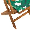 vidaXL Ensemble à manger de jardin 7 pcs motif de feuilles tissu bois