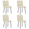 vidaXL Chaises &agrave; manger lot de 4 cr&egrave;me similicuir