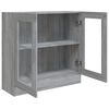 vidaXL Armoire à vitrine Sonoma gris 82,5x30,5x80 cm Bois d'ingénierie