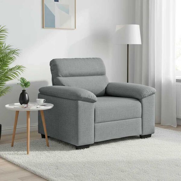 vidaXL Fauteuil gris clair 100x81x84 cm tissu