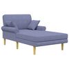 vidaXL M&eacute;ridienne Bleu denim Tissu