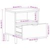 vidaXL Table de chevet noir 40x33x46 cm bois d'ing&eacute;nierie