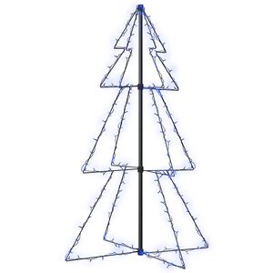 vidaXL Arbre de No&euml;l c&ocirc;ne 160 LED d'int&eacute;rieur/d'ext&eacute;rieur 78x120 cm