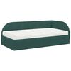 vidaXL Cadre de lit d'angle avec matelas 2 pcs Vert Velours