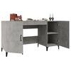 vidaXL Bureau Gris béton 140x50x75 cm Bois d'ingénierie