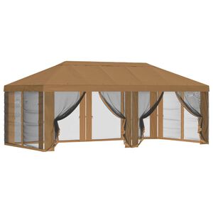 vidaXL Housse de tonnelle avec murs lat&eacute;raux Beige 600,5 x 300,5 cm