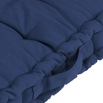 vidaXL Coussins de plancher de palette 4 pcs Bleu marine clair Coton