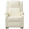 vidaXL Fauteuil de massage Cr&egrave;me Similicuir
