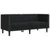 vidaXL Canap&eacute; de salon 3 pcs Noir 194 x 74,5 x 70,5 cm Simili cuir