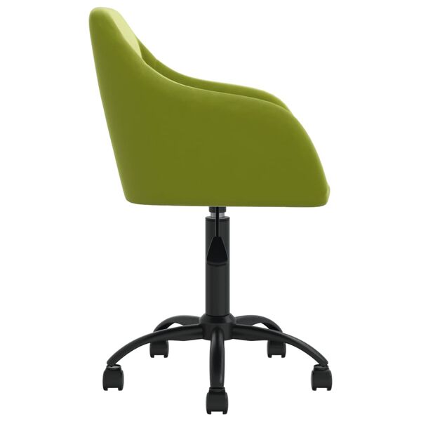 vidaXL Chaises pivotantes &agrave; manger lot de 2 vert clair velours