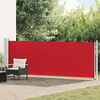 vidaXL Auvent lat&eacute;ral r&eacute;tractable de patio 140x600 cm Rouge