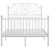 vidaXL Cadre de lit sans matelas blanc m&eacute;tal 120x200 cm