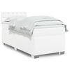 vidaXL Sommier à lattes de lit avec matelas Blanc 90x200 cm Similicuir