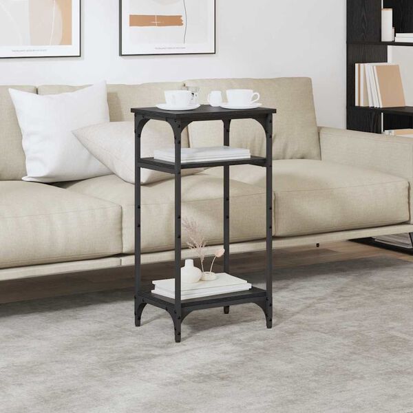 vidaXL Table d'appoint Ch&ecirc;ne noir 40 x 30 x 75 cm Bois d'ing&eacute;nierie