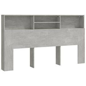 vidaXL Armoire de t&ecirc;te de lit Gris b&eacute;ton 180x19x103,5 cm