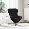 vidaXL Fauteuil &oelig;uf Noir Velours