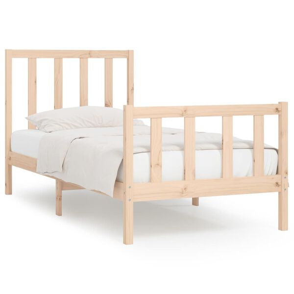 vidaXL Cadre de lit sans matelas 90x190 cm bois massif