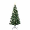 vidaXL Sapin de No&euml;l artificiel pr&eacute;-&eacute;clair&eacute; Vert 150 cm PVC et m&eacute;tal