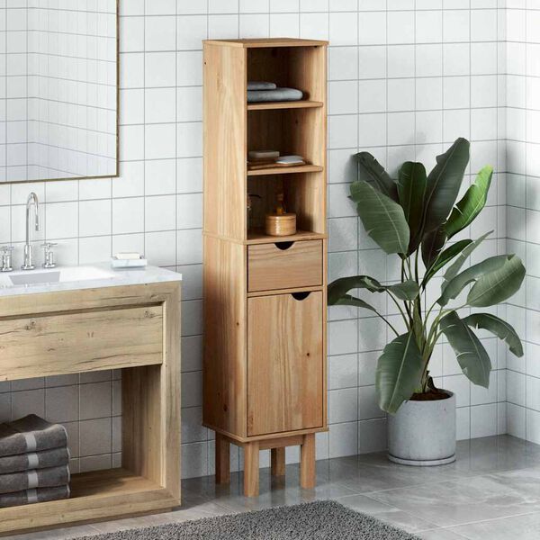 vidaXL Armoire de salle de bain OTTA 35x30x159 cm bois massif de pin