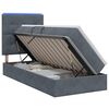 vidaXL Lit de rangement LED avec matelas Gris fonc&eacute; 100 x 200 cm