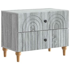 vidaXL Cabinet de chevet avec tiroir Sonoma gris 62 x 34,5 x 48 cm