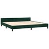 vidaXL Cadre de lit sans matelas vert fonc&eacute; 200x200 cm velours