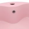 vidaXL Lavabo de luxe avec trop-plein Rose mat 36x13 cm C&eacute;ramique