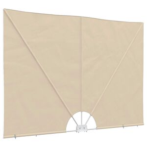 vidaXL Auvent lat&eacute;ral pliable de terrasse Cr&egrave;me 240 x 160 cm