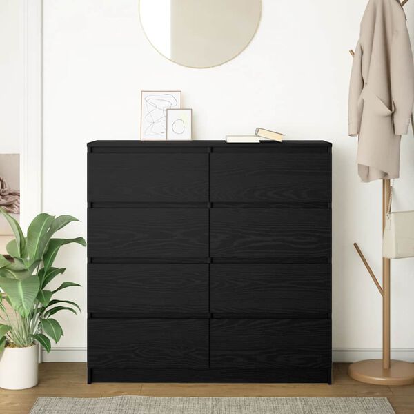 vidaXL Buffet chêne noir 100x35x99 cm bois d'ingénierie